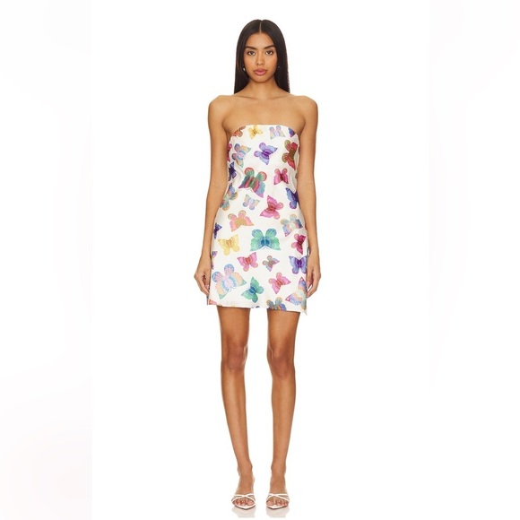 Show Me Your MuMu Dresses & Skirts - Show Me Your MuMu Revolve Multicolor Strapless Dress Size Small